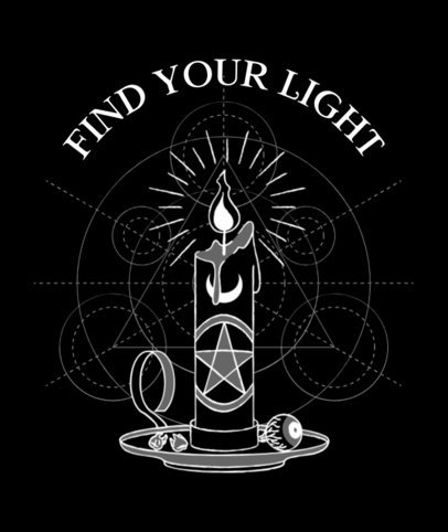 Tote Bag Design Maker Featuring a Dark Magic Candle Graphic