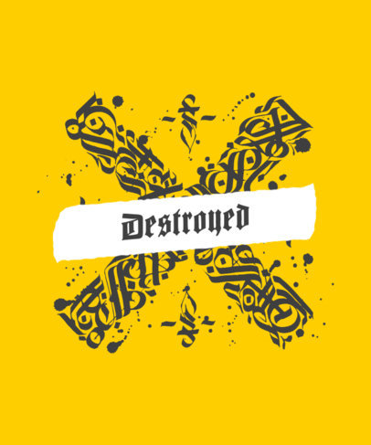 T-Shirt Design Generator with a Banner Featuring Cool Calligraphy 290b