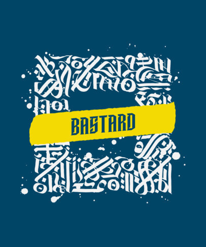 Calligraphy T-Shirt Design Generator Featuring a Geometric Shape 