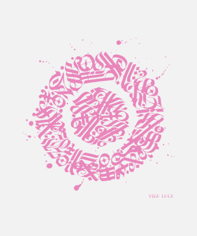 T-Shirt Design Template Featuring Lettering Texture 