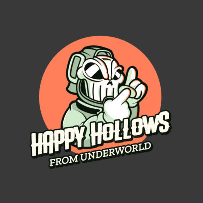Logo Maker with a Cuphead-Inspired Character Graphic
