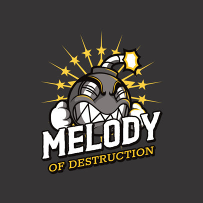 Gaming Logo Maker Featuring a Bomb Character Graphic Inspired by Cuphead 2957d