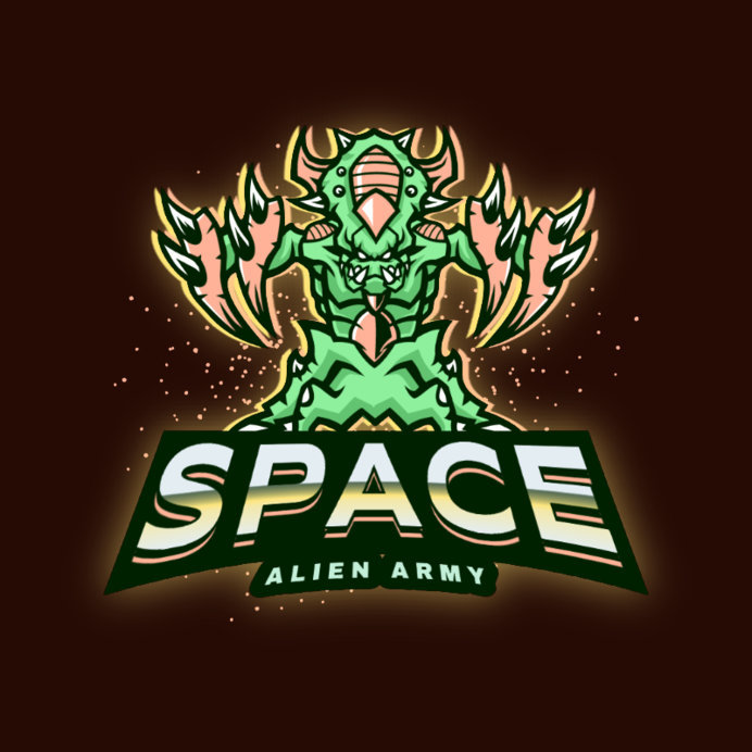 StarCraft-Inspired Logo Creator with an Insectoid Alien Illustration