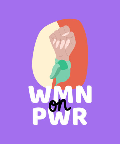 T-Shirt Design Featuring Colorful Women Empowerment Graphics