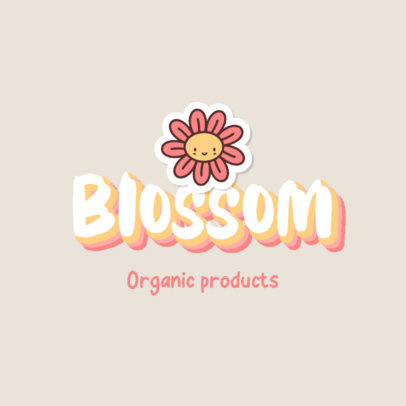 Beauty Logo Maker with the Illustration of a Happy Flower