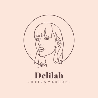Beauty Logo Generator with a Woman's Face Graphic