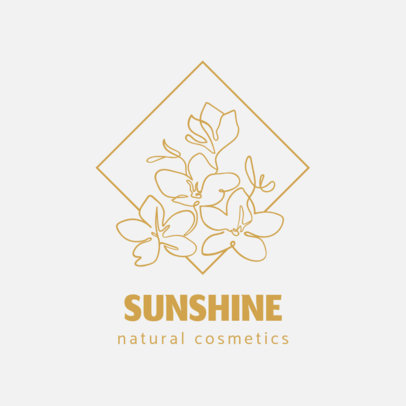 Logo Maker for a Natural Cosmetics Brand with Flower Drawings
