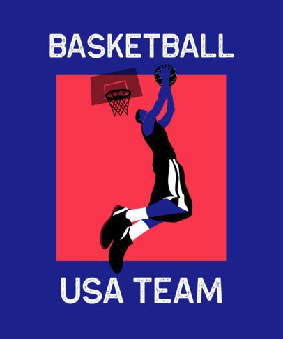 Sports T-Shirt Design Generator Featuring an Olympic Basketball Player