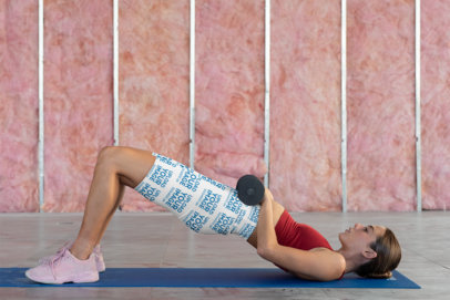 Bike Shorts Mockup Featuring a Woman Working Out 