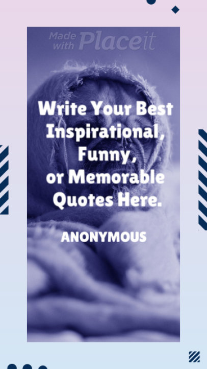 Sweet Instagram Story Video Maker for an Inspirational Quote