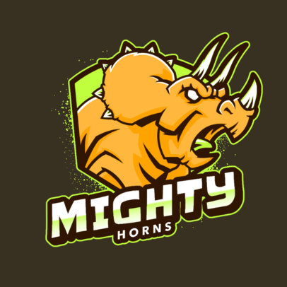Logo Maker Featuring a Horned Dinosaur