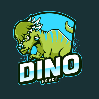 Logo Creator for a Featuring a Raging Dinosaur