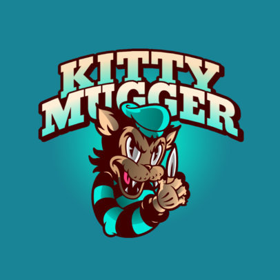 Streetwear Logo Generator with a Mugger Wolf Cartoon Character 2956c