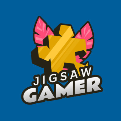 Gaming Logo Generator Featuring a Low-Poly Tridimensional Puzzle Piece