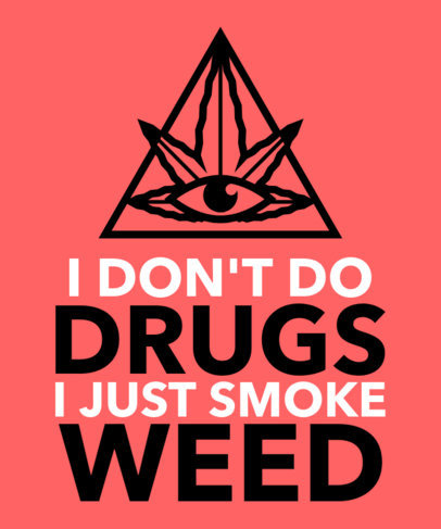Cannabis Culture T-Shirt Design Template Featuring 420 Quotes