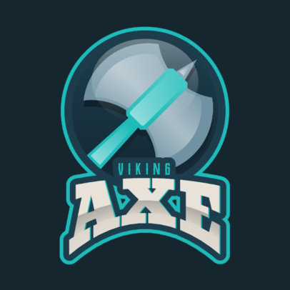 Gaming Logo Creator with a Viking Axe Clipart