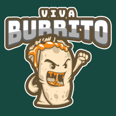 Sports Logo Template Featuring a Cartoonish Burrito Graphic