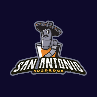 Sports Logo Maker Featuring a Mexican Mezcal Worm