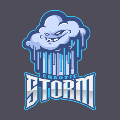 Online Logo Generator Featuring an Animated Stormy Cloud Cartoon