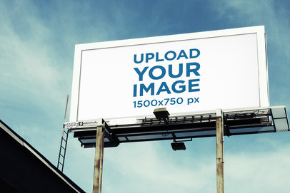 Mockup of a Billboard Seen From Below 2865-el1