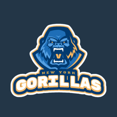 Sports Logo Generator with an Angry Gorilla Graphic