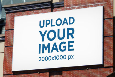Simple Mockup of a Billboard Against a Brick Wall 