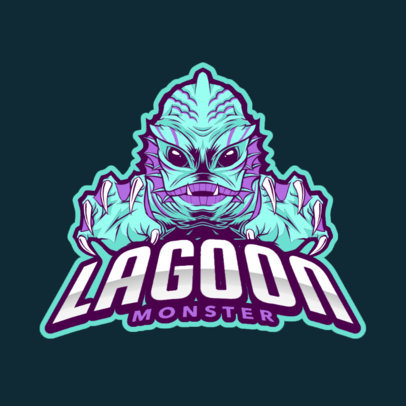 Gaming Logo Maker Featuring an Aquatic Monster Clipart