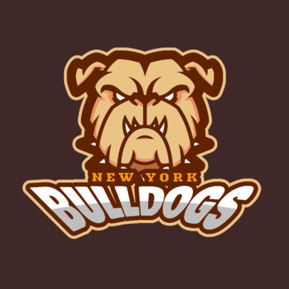 Sports Logo Generator Featuring an Aggressive Bulldog Illustration