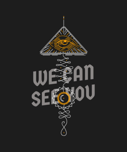 T-Shirt Design Maker Featuring Unalome Graphics 291-el1