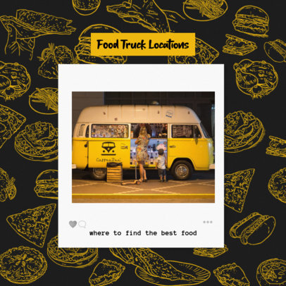 Instagram Post Creator with the Picture of a Foodtruck