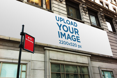 Billboard Mockup Featuring a Classic Building 