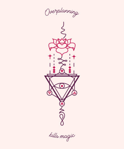 Esoteric-Themed T-Shirt Design Template with a Mystical Graphic