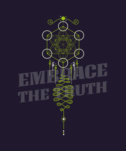 T-Shirt Design Template with Unalome Illustrations 291a-el1