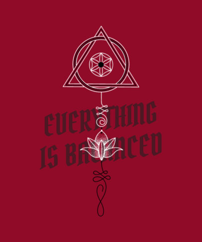 T-Shirt Design Generator Featuring Esoteric Unalome Drawings 291b-el1