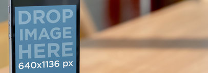 Mockup of an iPhone 5 Screen in Close Up