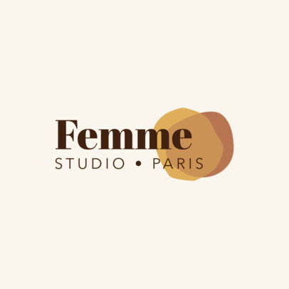 Feminine Clothing Brand Logo Maker with Abstract Icons