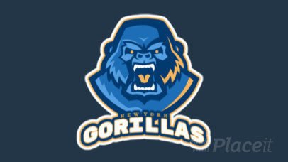 Animated Sports Logo Generator with an Angry Gorilla Graphic 1651q-2964