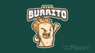 Animated Sports Logo Template Featuring a Cartoonish Burrito Graphic a484t 2964