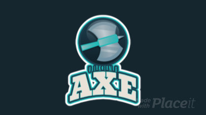 Animated Gaming Logo Creator with a Viking Axe Clipart 2613gg-2964
