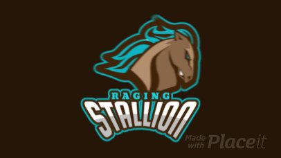 Animated Logo Maker Featuring a Raging Horse