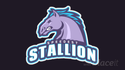 Animated Logo Generator Featuring an Angry Horse Illustration