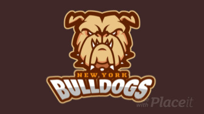 Sports Logo Generator Featuring an Aggressive Animated Bulldog Illustration 336y-2964