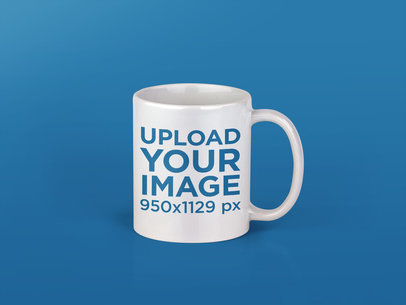 Single Coffee Mug Mockup Over a Transparent Background