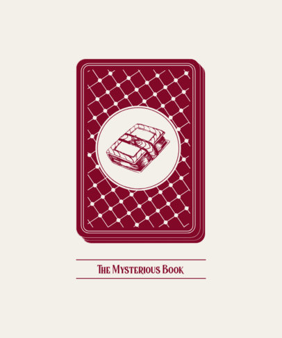 Tarot T-Shirt Design Maker with the Illustration of a Mystic Book