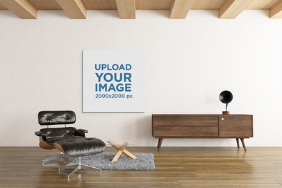 Art Print Mockup Featuring Modern Furniture 