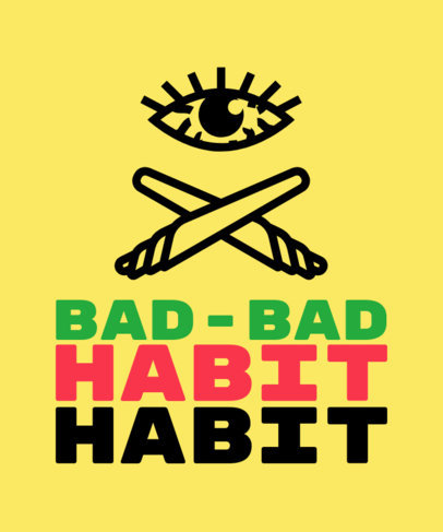 T-Shirt Design Creator Featuring Cannabis Culture Illustrations