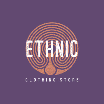 Logo Template for an Apparel Store Featuring a Circular Pattern