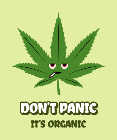 T-Shirt Design Maker Featuring Funny Cannabis Culture Cartoon Characters