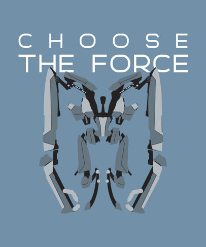 Illustrated T-Shirt Design Maker with a Robotic Exoskeleton 857a-el1