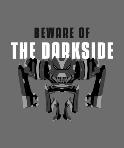 Sci-Fi T-Shirt Design Maker with an Illustration of a Giant Mech 857c-el1